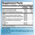 stress relief supplement nutrition label